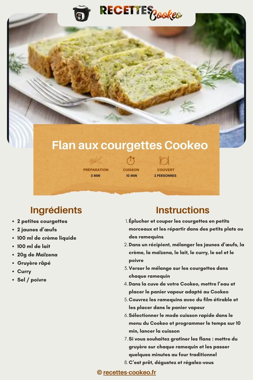 Flan De Courgettes Cookeo